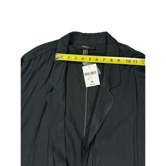 Forever 21 Open Front Black Duster Cardigan Women’s 3X NWT IMPERFECTIONS - Picture 6 of 16